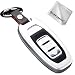 Produktbild First2savvv Silber- Aluminium Auto-Auto-Fern Schlüsselkasten-Halter-Fob-Abdeckung für Audi keyless remote control Smart Key Holder A/S/Q SERIES A4L A5 A6L A7 A8 Q5 SQ5 S5 S6 S7 S8 RS5 RS7 + Reinigungstuch -CAR-YS-Audi-16G11