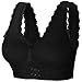 Price comparison product image JUNLAN Women Sports Bras Seamless High Impact Support Racerback Workout Yoga Bra (L, BLACK-1)