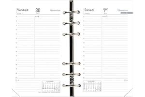 Quo Vadis - Recharge Organiseur - 2026 - Timer 17 - Journalier - Français - 13 mois de décembre à décembre - 10x17 cm - Papier Clairefontaine blanc - Fabrication française
