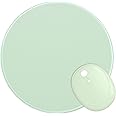Dapesuom Round Mouse Pad, 8.7 x 8.7 Inch Premium-Textured Washable Non-Slip Rubber Base Cute Small Mouse Mat with Stitched Edge for Women Wireless Computer Laptop Gaming Desk Accessories, Lake Green