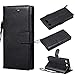 Produktbild XCYYOO Hülle Kompatibel mit Sony Xperia XZ1, Handyhülle Sony Xperia XZ1 Tasche Leder Flip Case PU Leder Hülle Brieftasche Etui Schutzhülle für Sony Xperia XZ1Schwarz
