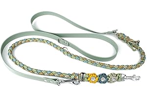 Hundeleine Tierluxe Blumen Biothane Paracord (Sonnengarten, S Lienelänge: 200 cm)