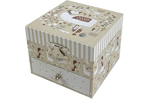 Trousselier - Oie - Lutin Petit Pois - Boîte à Bijoux Musicale - Idéal Cadeau Enfant - Feelings - Colori Beige S20302