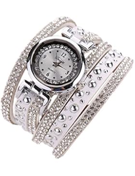 Sunnywill Frauen Mädchen Damen Schöne Mode Design Analog Quarz Armbanduhren Uhr für Weibliche (A)
