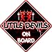 LITTLE DEVILS Non personalised novelty baby on board car window sign.