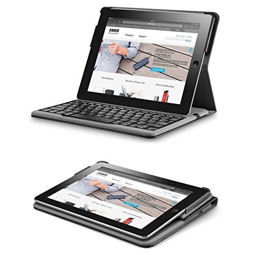 Anker Folio Bluetooth Keyboard Tastatur Case Hülle für iPad 4 / 3 / 2, Smart Case mit Auto Sleep / Wake Funktion, Komfortable Tasten, Extra Lange Batterielaufzeit (Nicht kompatibel mit iPad Air / iPad Pro 9.7 / New iPad 9.7″ (2017)) - 5