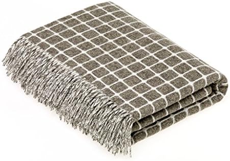 Bronte By Moon Athens Check Throw (Slate)