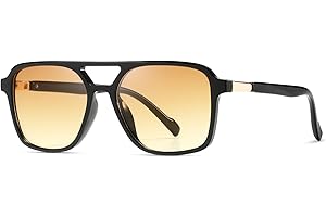 kimorn Retro Sonnenbrille für Damen Herren Trendy Retro Sonnenbrille Rechteck Rahmen Schatten K1649