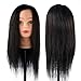 Hairdressing 100% Black Professional Real Hair 22 Inch,CoastaCloud Training Mannequin Head Hairdresser Human Hair with Clamp