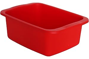 MACHIAVELLI START rechteckige Schüssel aus Kunststoff, Fassungsvermögen 10 l, Mehrzweckwanne, Maße 42 x 31 x 15,5 cm (rot)