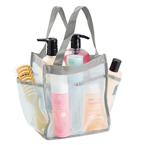 Interdesign 04681EU Nylonnetz-Duschtasche, mint / grau - 2
