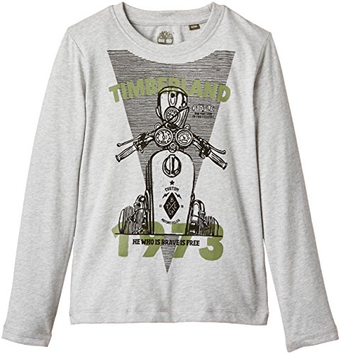 Timberland Boy's T25J28 Long Sleeve T-Shirt, Medium Grey, 4 Years
