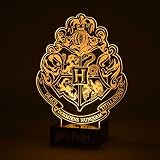 Harry Potter Hogwarts Wappen Dekolampe - Hogwarts Logo Dekolicht Hogwarts Nachtlicht Zauberei Dekoleuchte