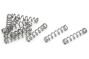 UXCELL sourcing map Ressort de Compression 0.3mmx2mmx10mm 304 Acier Inoxydable Argenté 10pcs