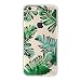 Produktbild iPhone 6S Hülle Case, Transparente Flexible Silikon TPU Schutzhülle, Schwarze Loch Kamera, Niedlich und Fantasy Pattern Schutz Etui für Apple iPhone 6 / 6S - Tropische Blätter
