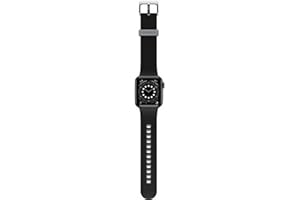 OtterBox Całodzienny pasek do zegarka Apple Watch Series 9/8/7/6/SE 2. gen/SE 1. gen/5/4/3-38mm/40mm/41mm, wytrzymały, miękki w dotyku silikonowy pasek do zegarka Apple Watch, Czarne/Szary