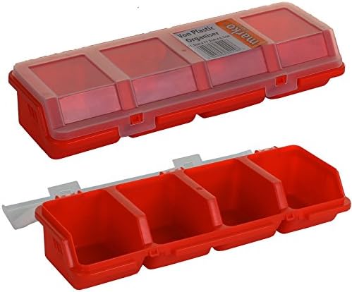 Marko Tools 4 Compartment Plastic Organiser Tools Screws Nails Stackable Craft Fishing DIY