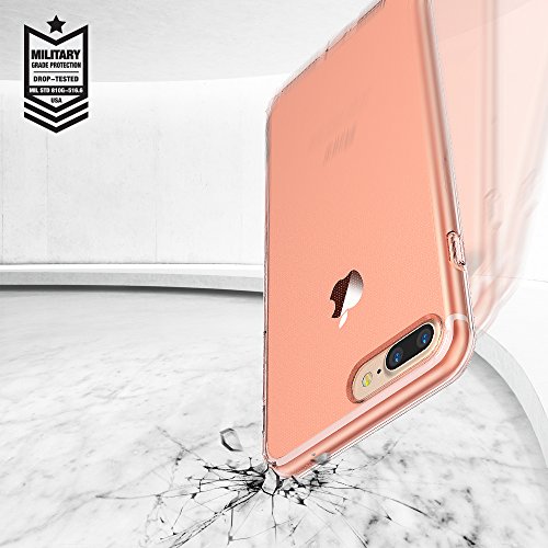 iPhone 7 Plus / iPhone 8 Plus Case, Ringke [AIR] Weightless as Air, Extreme Lightweight Ultra-Thin Transparent Soft Flexible TPU Scratch Resistant Protective Cover for Apple iPhone 7 Plus - Crystal View