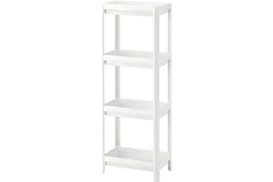 RTS RUFF & TUFF STUFF BUILD TO LAST RTS 4 Tier Shelf Unit - Heavy Duty Plastic Shelving Shelves - Strong and Durable Rack Racking, Polypropyle Plastic Storage for Home, Workshop, Office (White)