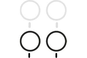 YEWSEAS 4 Stück Universal Magnet Ring Aufkleber, Kompatibel mit Ring, Kompatibel mit Kabellosem Laden und Zubehör, Optimierte Ladefunktion für Gerätehüllen, Einfache Installation, Schwarz und Weiß