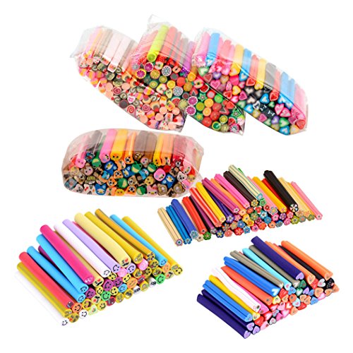 inkint 150pcs Nail Art Tips Fimo Rods Manicure Polymer Clay Canes Stickers DIY Decoration For Nail Cute Design