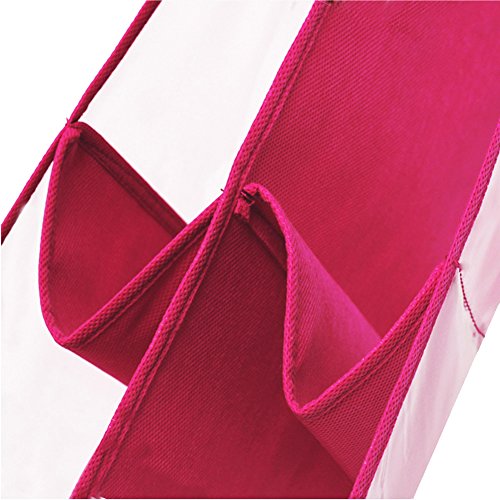 Chinatera 6 Fächer, groß, klar, Handtaschen-Organizer im Kleiderschrank aufhängen rose - 6