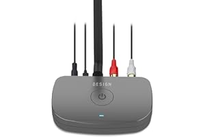 Besign BE-RCA Largo Alcance Receptor Bluetooth, Adaptador de Audio Inalámbrico, Receptor Bluetooth 5.0 para Altavoces con Cable o Sistema Estéreo de Transmisión de Música en Casa