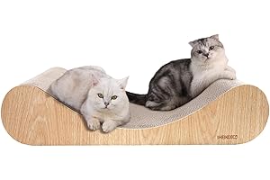 Heikoeco® Kratzpappe für Katzen Groß XXL, Ultra Breit Katzen Kratzbrett, Kratzlounge Kratzmöbel Katze 60 x 42 x 14cm
