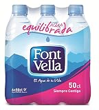 Font Vella Agua Mineral Natural sin Gas - Pack de 6 x 500 ml - Total: 3000 ml