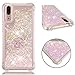 Produktbild Hancda Hülle für Samsung Galaxy M10 / A10, Flüssig Hülle Case Glitzer Bling Transparent Silikon Handyhülle Durchsichtig Schutzhülle Stoßfest Cover für Samsung Galaxy M10 / A10,Rosa