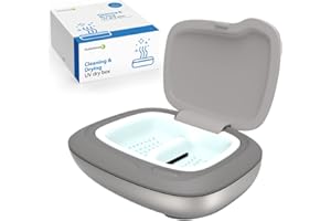 AudioNova - Boite Nettoyante et Séchante pour Appareils Auditifs - Compatible avec tous les Appareils Auditifs - Pour Sécher et Stériliser vos Aides Auditives - Boîte séchante - Fonction UV-C