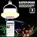 Produktbild ELINKUME® Drahtlose Bluetooth Lautsprecher Lampe, Multifunktionale Hallenbad Outdoor BeleuchtungCamping Lampe + Radio + Musik-Player + Kleine Nacht Licht,Buntes Dimmen, 3 Helligkeit Justierbar