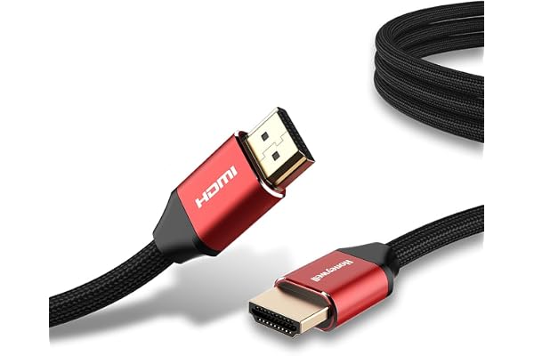 Honeywell HDMI Cable 2.1 with Ethernet, 8k@60Hz, 4k@120Hz UHD Resolution, 2 Mtr(6.6ft), 48 GBPS Transmission Ultra High Speed, Dolby DTS, eARC,3D,Male-to-Male,Compatible with all HDMI-Enabled Devices