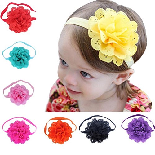 Malloom® 8Pcs Baby Girls Flower Headbands Photography Props Headband
