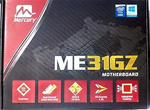 Mercury Q33 Chipset, ME31GZ G31 Motherboard Socket 775 with 4 SATA PORTS, FSB 1066/1333, 5.1 Audio, LAN 10/100, 1 PCIe Slot and Software Drivers & User Manual Facility ,Supports Intel core 2/ Core 2 Duo/Pentium4, Dual Core/Celeron/ Core 2 Quad/ Core 2 EXTRE