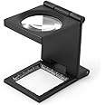 Yosoo 10 x 28 mm Mini Tri-Fold 10x Screen Magnifier Zinc Alloy Magnifier with Scale for Textile Optical Jewellery Tools