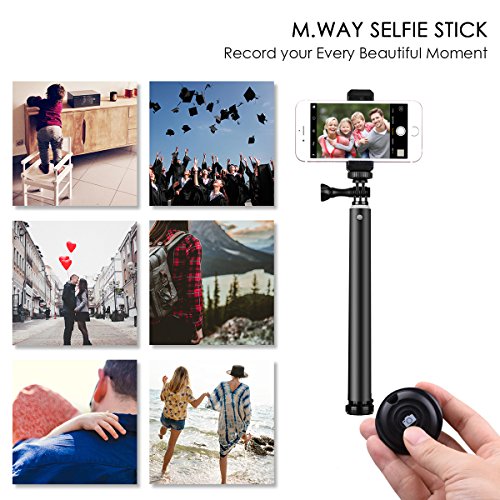 Bluetooth-Selfie-Stick-MWay-Handheld-Selfie-Tripod-Monopod-with-Detachable-Remote-Control-Shutter-and-360-Rotation-Holder-for-iPhone-8-X-7-Plus-Samsung-Galaxy-Note-8S8-Gopro-Digital-Camera