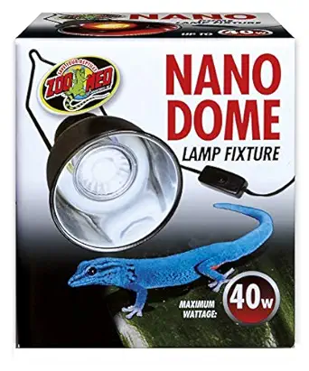 Nano Dome Light Fixture for Reptiles - Includes Attached DBDPet Pro-Tip Guide (40w Max)