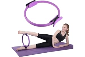 AGZHU Pilates Ring Magic Fitness Circle Resistance Training Ring Yoga Dual Grip Slimming Body Building Training Circle Weight Loss Body Toning Magic Exercise Circle to Burn Fat Posture-Workout Poster & Bag