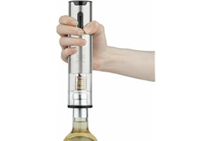 Tire Bouchon électrique Les Petits Champs WOP660, Ouverture de Bouteille et Relâche du Bouchon, Ouverture Rapide, Corps en Acier Inoxydable, avec Coupe Capsules