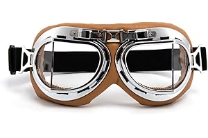 evomosa Motorradbrille Vintage Winddichte Sand Prevention Staubdicht Motorradbrillen für Männer Frauen Reiten Brillen