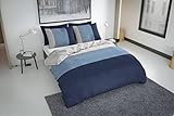 Nightlife – Bettwäsche / Bettbezüge Trisha Blue – Blau – 200×200/220 – Mit 2 Kissenbezüge 60×70 - 2