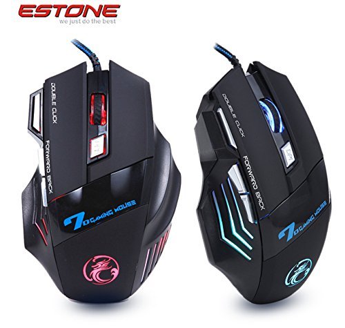 ESTONE X7 3200 DPI 7 tasti wired gaming mouse color nero