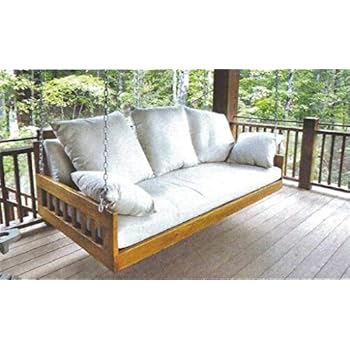 Ad Planet Wooden Hanging Rope Walnut Chain Swing Sofa For Home And