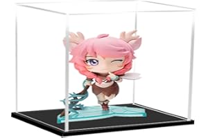 CEET Boîte D'affichage Acrylique Transparente, Vitrine Anti - Poussière Multifonctionnelle D'affichage D'objets avec Base Epaissie (10x6x5.5inch25X10X14.5cm)