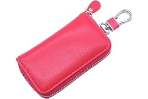 RAPECOTT Estuches de llave, Portallaves de cuero, una Llave de Moto o Coche y unas Pequenas Llavero de Piel con Cremallera Organizador de Llaves Portallaves de Piel para Hombre y Mujer