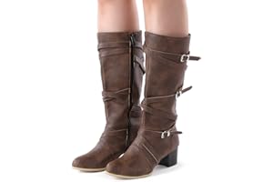 Mooke Frauen Mittelalterliche Retro Hohe Schlauch Reißverschluss Stiefel, Britischer Stil Kniehohe Pu Leder Karneval Elf Party Ritter Leistung Cosplay Schuhe Stiefel
