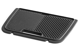 ‎BURNHARD BURNHARD Gusseisen Grillplatte für Gasgrill Wayne Serie 23,5 x 35 x 1,5 cm, BBQ Wendeplatte