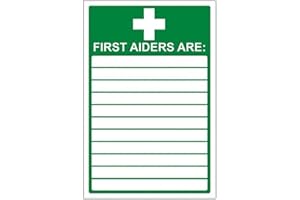 VSAFETY V Safety First Aiders Sign - Portrait - 150mm x 200mm - 2mm Rigid Plastic