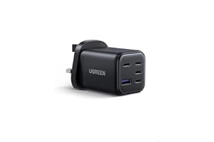 UGREEN Zapix 45W USB Charger, 5 Ports GaN Fast Charging Plug 4*Type-C and USB-A iPhone 17 Pro Max Wall Charge Head, Compatible with Galaxy s25 Ultra, Huawei Mate 80, iPad Air, GalaxyTab